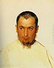 Paul Delaroche Famous Paintings - Head of a Camoldine Monk